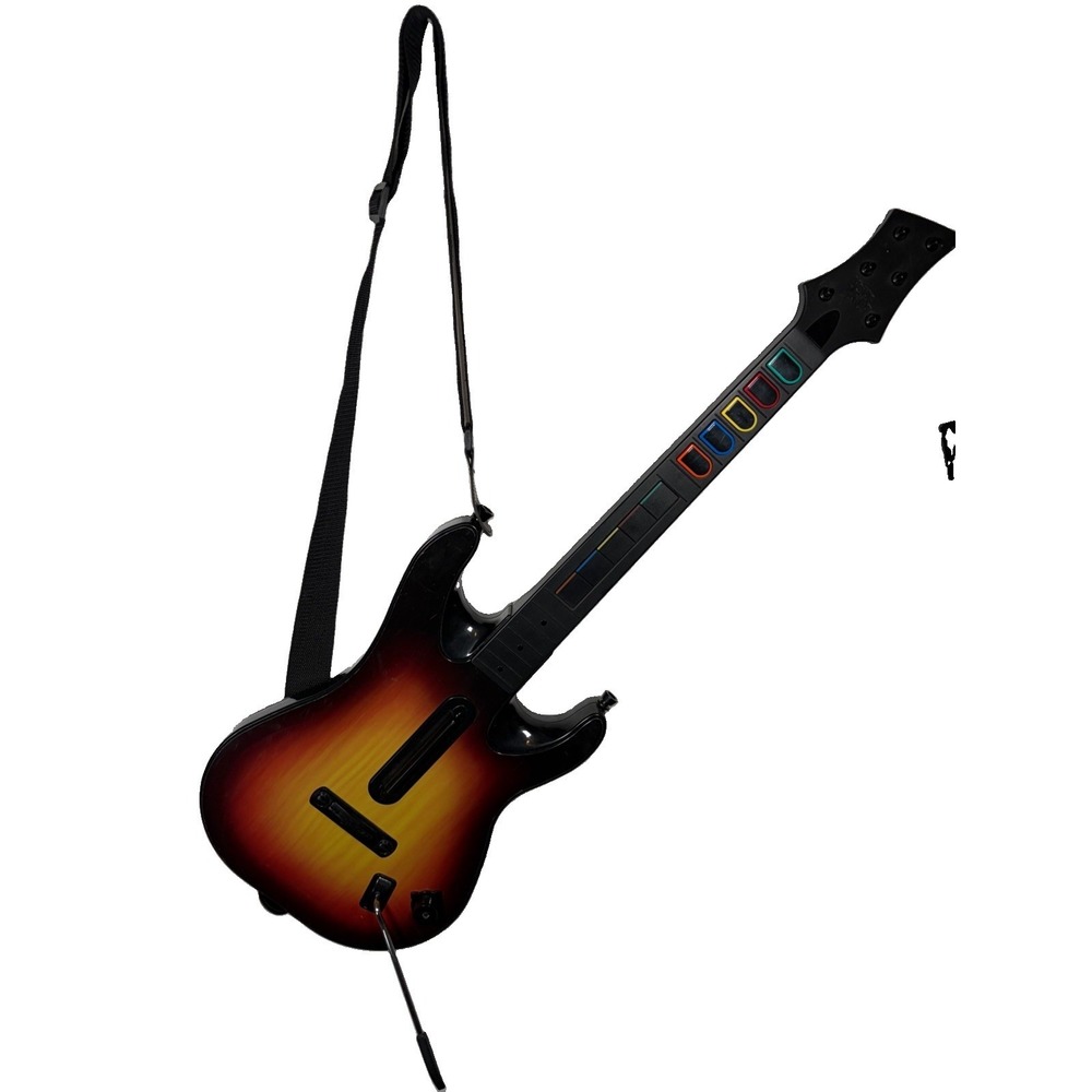PS2 PlayStation 2 Guitar Hero RED OCTANE Sunburst Wireless Controller NO DONGLE